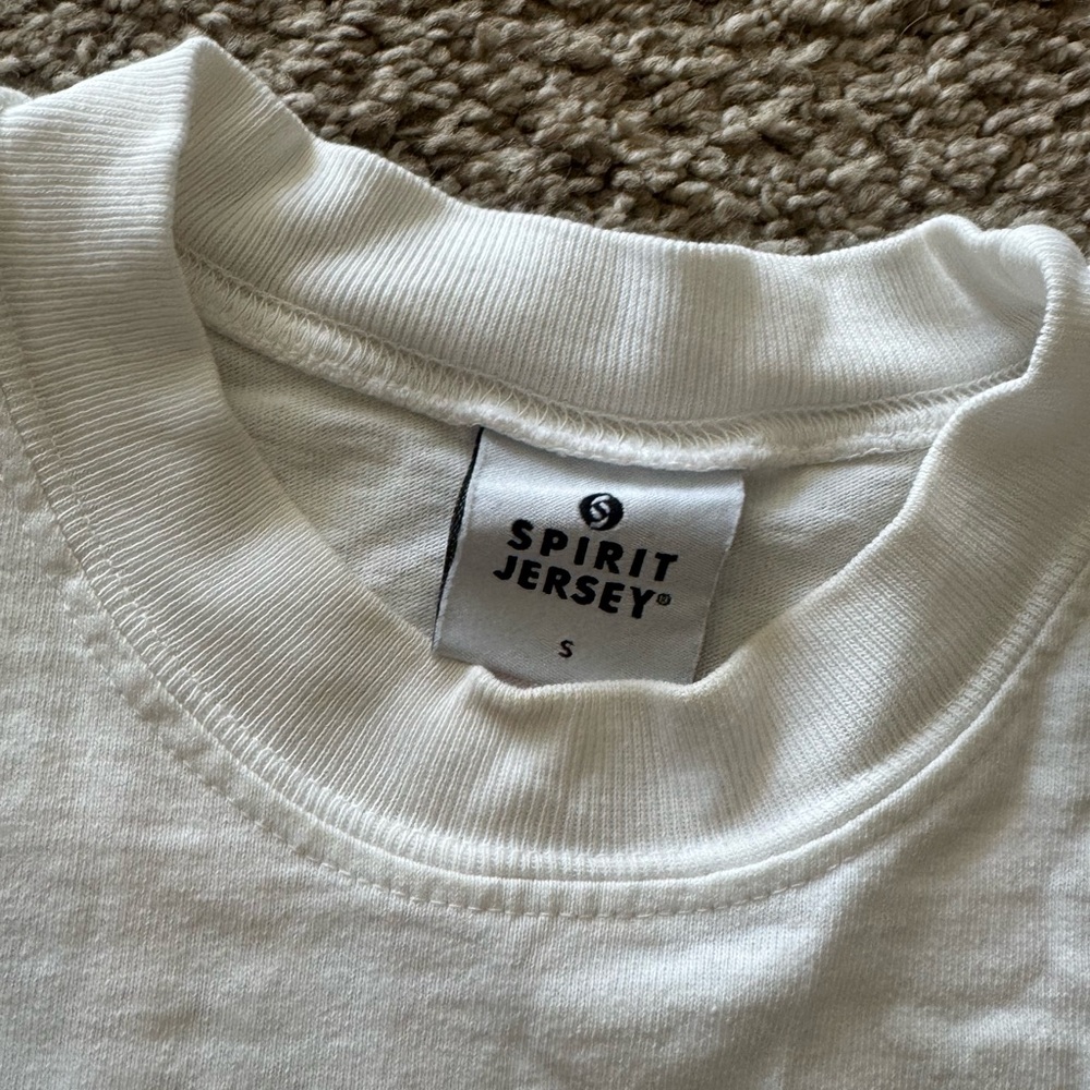 Spirit Jersey White Crewneck Tee - Small - Picture 2 of 3